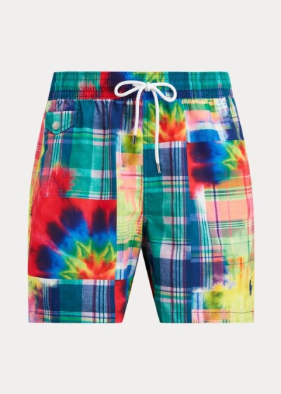 Short de Baño Polo Ralph Lauren Hombre Multicolor - Tie-Dye Madras - LKYAU0329